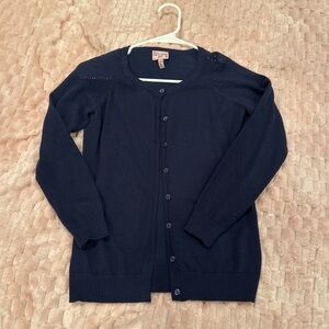 Navy Blue Kids Cardigan Sweater